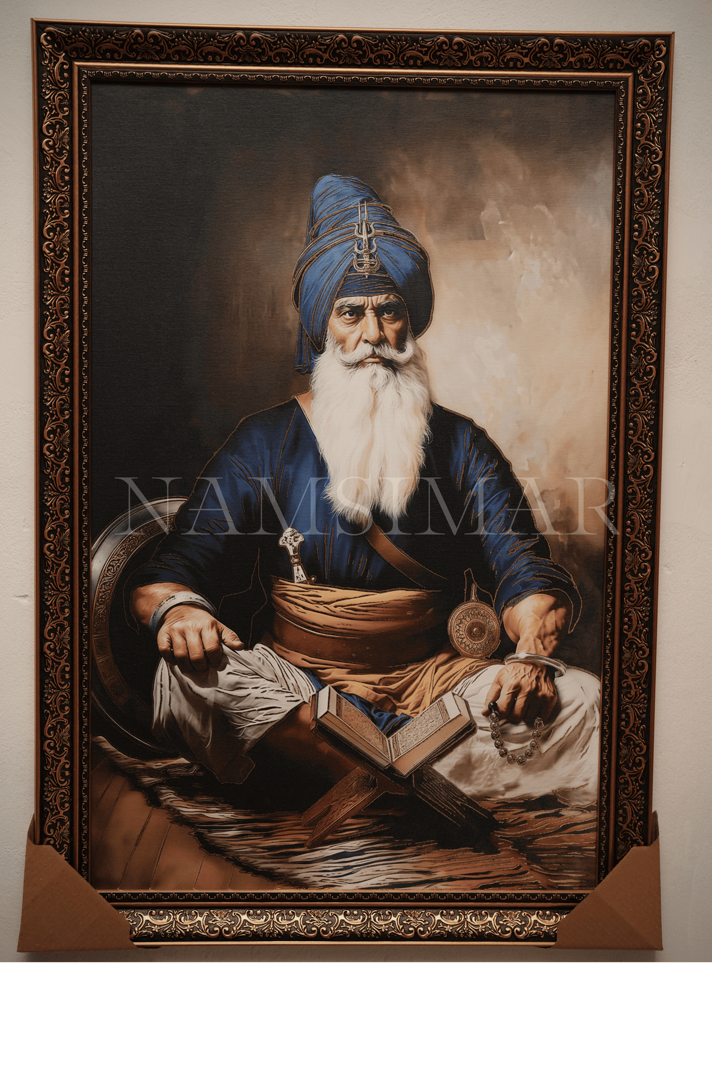 BABA DEEP SINGH JI ( golden embossed ) 4-2 FEET