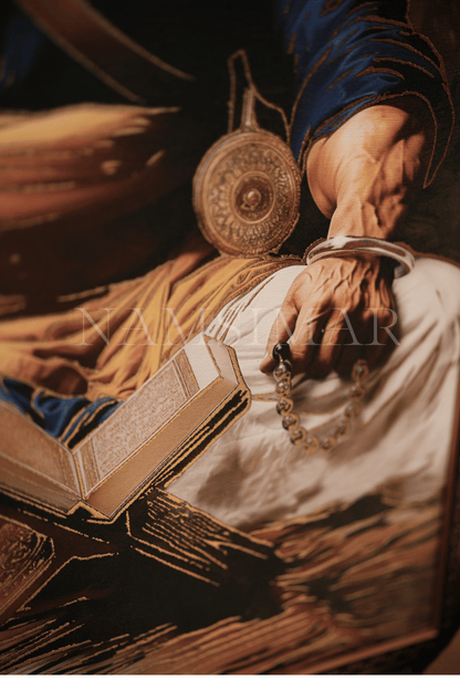 BABA DEEP SINGH JI ( golden embossed ) 4-2 FEET